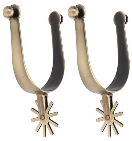 Vintage-Sporen aus Zinklegierung, Antikes Messing-Design, Rostfreie Pferdesporen mit Ausrüstung für Herren, Cowboy-Stil, Professionelle Cowboy-Sporen, Einfache Pferdekontrolle,