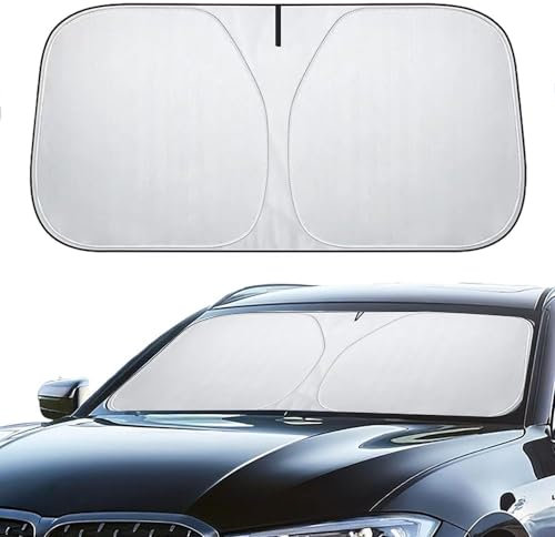 AFSNT Parasol Parabrisas Delantero Coche para Volkswagen Polo V 2009-2014,Parasol Plegable de Coche contra Rayos UV Mantiene Coche Fresco,B