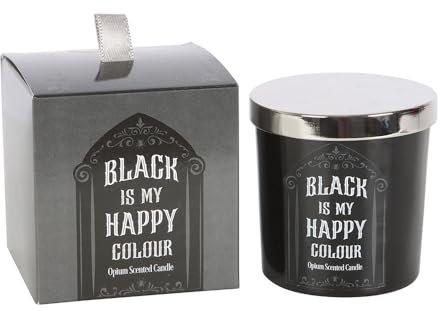 Black is My Happy Color Opiumkerze – Luxuriöse Aromatherapie-Kerze mit opulentem Duft, 100% natürliches Sojawachs, langanhaltende Verbrennung, zur Entspannung und zum Verschenken