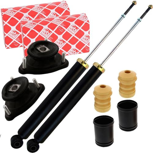 BandelOne enthält 2xGASDRUCK Stoßdämpfer+Febi Domlager Hinterachse passend für 5er E39 Touring