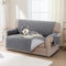 BellaHills 100% Wasserdicht Sofaüberzug 2 Sitzer (51x120cm), Waschbar Sofaüberwurf für Kinder Hunde, Weicher Möbelschutz Couchbezug mit Gummiband, Grau