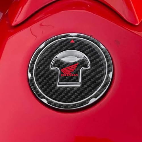 labelbike - Adesivo con licenza ufficiale Honda Protezione in resina gel 3D tappo serbatoio moto senza fori - Logo Honda Rosso
