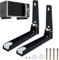 FOGAWA 2 Piezas Soporte de Pared para Horno de Microondas Estante de Horno para Microondas Soporte de Microondas Universal Acero Inoxidable Soporte de Microondas para Colgar Microondas Retráctil
