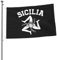Bandiere Da Balcone Sicilian Trinacria Sicilia Durevole Bandiera Decorative Flag Per Parata Interno Celebrazione 90X150cm