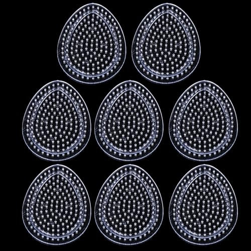 Bügelperlen Platten, 8 Stück 5mm Transparente Eiform Schablonen, 9x7cm Bügelperlens Steckplatten, Perfekte Geschenk, Bügelperlen Vorlagen