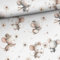 Keine Meterware, Stoffe zum Nähen, Stoff für Kinder, 100% Baumwolle: 0,5m Premium Baumwollstoff mit Tiere und Blumen - Mäuse für Neugeborene und Babys - Mäuseliebe
