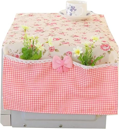 SDGBCXD, Funda protectora for horno microondas, funda protectora for horno microondas, funda protectora for horno microondas estilo rústico, color rosa,Cubiertas de polvo de microondas