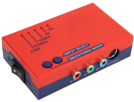 Garosa RetroScaler2x Konverter AV zu HD Multimedia Interface Line Multiplier, ABS-Material, 480p60 Signalausgang mit Geringer Latenz für Retro Gaming N64 SFC (#11)