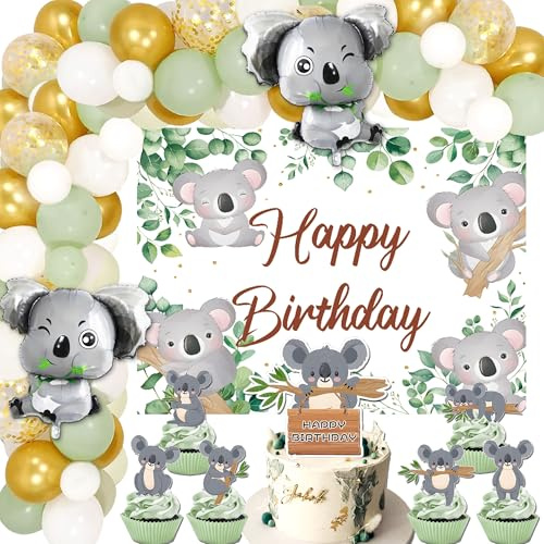 Koala Geburtstagsdekoration Koala Ballon Jungle Geburtstags Banner Jungle | Koala Geburtstagsdekoration Koala Ballon Jungle Geburtstags Banner Jungle Geburtstagsdeko