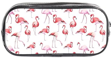 JBJGKHLP Trousse transparente avec imprimé flamant rose pour garçons et filles