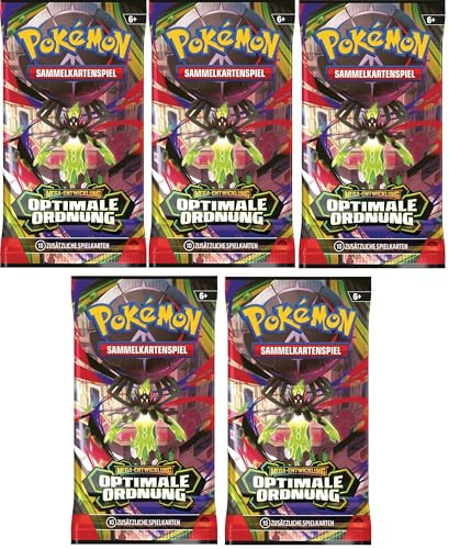 Pokemon Mega Entwicklung: Optimale Ordnung 5 Booster Packs - Deutsch NEU & OVP und BB-Toy-Trades-Toploader