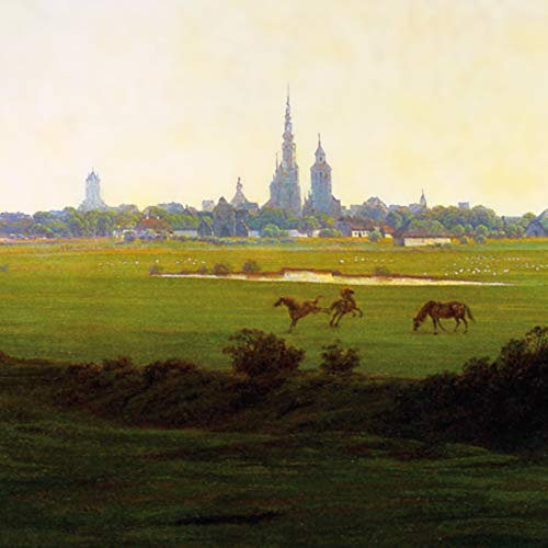 1art1 Caspar David Friedrich Poster Wiesen Bei Greifswald, 1822, Detail Kunstdruck Bild 70x70 cm