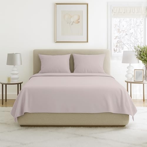 Lavish Home, Beige Brushed Microfiber Set-4 Piece Bed Linens-Fitted & Flat Sheets, Plus 2 Pillowcases King