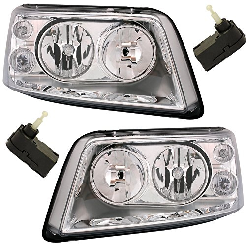 Depo Doppellinsen-Scheinwerfer Set Klarglas Chrom inkl. Stellmotoren für LWR