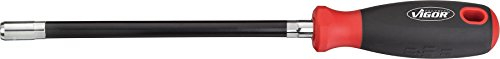 Vigor Cacciavite flessibile a profilo esagonale esterno ∙ chiave misura 6 mm ∙ lunghezza totale 300 mm, 1 pezzo, V4664