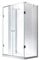 Glaszentrum Hagen - U-Form Duschkabine - Duschabtrennung - Dusche - Pendeltürsystem - 8mm - ESG Glas (ohne Zubehör, 75x120x75cm H:195cm)