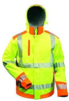 Warnschutz Winter Softshelljacke mit Kapuze Elysee *RICKMER* gelb/orange Gr. S