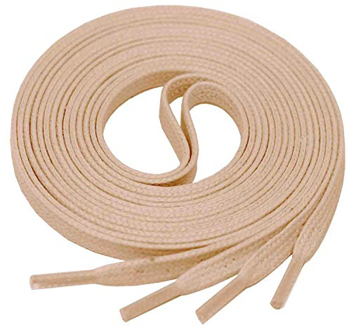 LACCICO Beige - Lacets cirés plats de 4 mm de large, vieux rose, 120