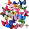 byou Garten Schmetterlinge auf Stöcken,20 stück Garten Schmetterlinge Stangen 4 stück Libellen Stangen Garten Ornamente für Hof Patio Party Dekorationen Pflanzendekoration Outdoor Hof 30 * 12cm