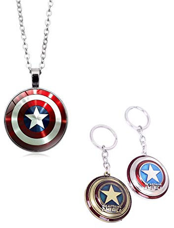 YouU 2 Stück Shield Halskette und Schlüsselanhänger – Cosplay Zubehör