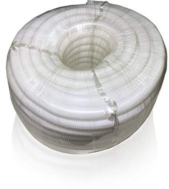 Corrugated Conduit Split Plastic Flexible Cable Tidy Solution Tube Trunking (19mm-40m, White)