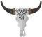 GURU SHOP Große Maske Buffalo Skull Maske aus Balsaholz - Modell 2, Weiß, 58x64x14 cm, Masken & Wandschmuck