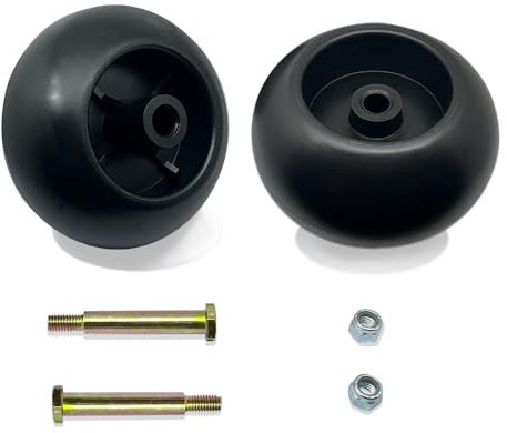 2 pcs Deck Wheels + Shoulder Bolts, Lock Nuts For 133957 174873 532133957 532174873 Craftsman Poulan Husqvarna. MTD 734-03058, 753-04856. Murray 92683, 92265. John Deere M84690. Ariens 03471700, 03905