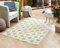 Domdeco In- und Outdoor-Teppich Gridstone 120x170cm, Grau-Gelb, für Innen und Außen