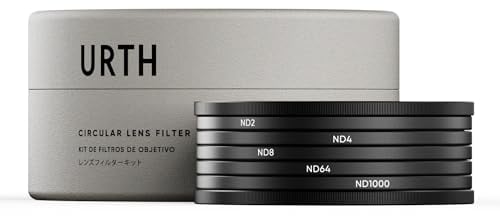 Urth 46mm 5-in-1 Lens Filter Kit (Plus+) - Neutral Density ND2, ND4, ND8, ND64, ND1000, 20-Layer Nano-Coated, Ultra-Slim Camera Lens Filters