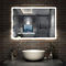 Aica Sanitär LED Spiegel Bad 80×60cm Badspiegel mit Beleuchtung Lichtspiegel Badezimmerspiegel Wandspiegel Touch-Schalter Antibeschlag IP44 Kaltweiß energiesparend