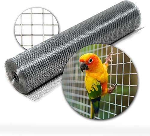 KrapTrap Volierendraht Edelstahlgitter V2A I 16mm x 16mm, 1m x 12m I rostfreies Drahtgitter I keine Vergiftungsgefahr für Vögel Hasen Meerschweinchen