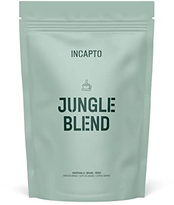 Incapto Café en Grano Jungle Blend 500g | Gran Aroma y Sabor | Mezcla de Orígenes - Guatemala, Brasil y Perú | Arábica 100% | Specialty Coffee 80 puntos SCA | Tueste Natural y Artesanal