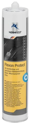 Normfest Flexon Protect grau – UV-beständige 1K Nahtabdichtung auf POP-Mischpolymer-Basis, spritzbar, elastisch, nass-in-nass überlackierbar für Karosserie- und Fahrzeugbau – 310ml