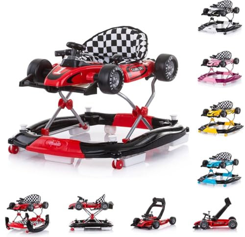 Chipolino Lauflernwagen 4 in 1 Racer, verstellbar, Wippe, Activitycenter, Farbe:rot