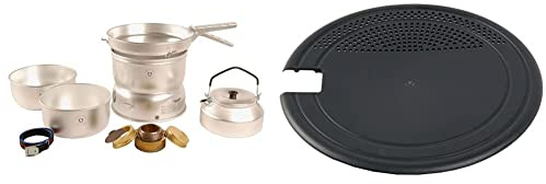 Trangia 25-2 UL Cookset with Kettle and Spirit Burner & 25 Series Multi-disc - Silver, Size 25