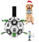 Dog Football with Grab Tabs, Interactive Dog Toy for Small & Medium Dogs, Includes Whistle & Air Pump, Durable Ball for Indoor & Outdoor (6 Inch)