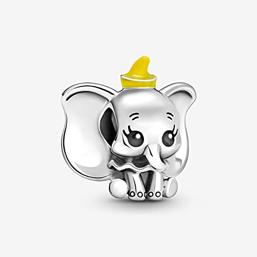 HGFRT Frau Charms Silber Spacer Perlen 925 Sterling Silber Perlen Dumbo Charm Für Pandora Armbänder Armreifen Frauen DIY Schmuck