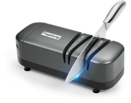 Pegelong afilador de cuchillos de cocina eléctrico de tijeras de 50w a 12.6 grados de biselado para afilar rápidamente, afilador de destornilladores ranurados con ruedas reemplazables S820