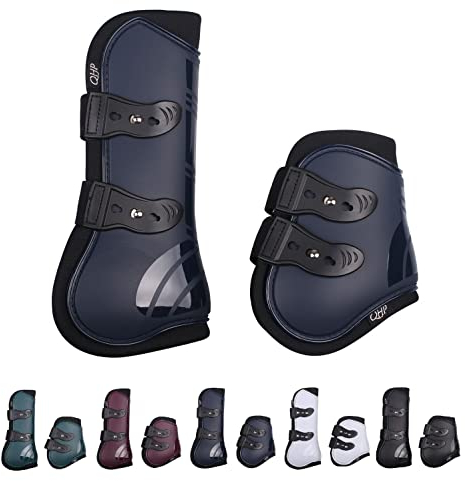 NETPROSHOP Gamaschen u. Streichkappen (4er Set) mit elastischen Schnellverschlüssen, Groesse:Full, Farbe:Dunkelblau