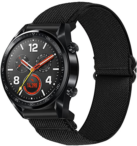 SITAFU Correa para Huawei Watch GT 2/GT 3 46mm, 22mm Pulsera de Nylon Elástica para Huawei Watch GT 46mm, Correas de Repuesto Ajustables para Huawei Watch GT2 Classic/GT2 Pro 46 mm/GT 2e/GT Sport