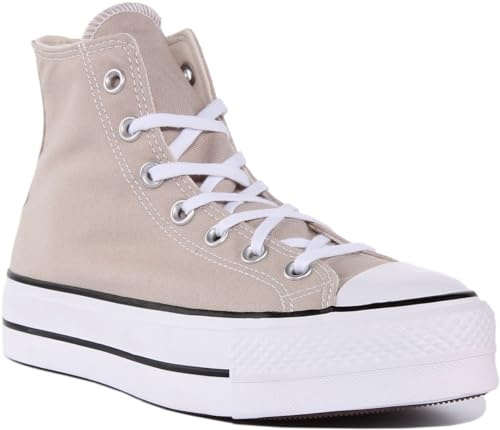 Converse Chuck Taylor All Star Lift Canvas Seasonal Color Sneaker Damen Beige - 41 - Sneaker High Shoes