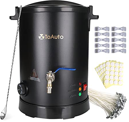 TOAUTO Candle Making, Electric Wax Melting Container Holds 8L Melted Wax with Heating Core Spout & Bottom Design for Commercial Candle Business