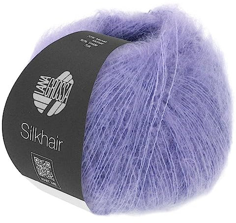 LANA GROSSA Silkhair | Feines Lace-Garn aus Superkid Mohair mit Seide | Handstrickgarn aus 70% Mohair (Superkid) & 30% Seide | 25g Wolle zum Stricken & Häkeln | 210m Garn FB 188