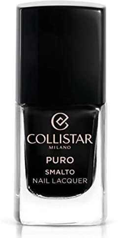 Collistar Puro Nail Lacquer Nagellack Lang anhaltend mit Brillantem Glanz-Finish, N. 313 Nero Intenso 10 ml