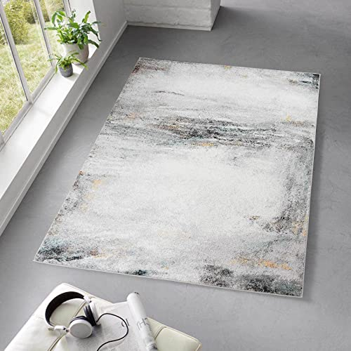 Taracarpet Kurzflor Teppich fürs Wohnzimmer Schlafzimmer und das Kinderzimmer Moderner Designerteppich TC-Fashion 6112 Achat 080x140 cm