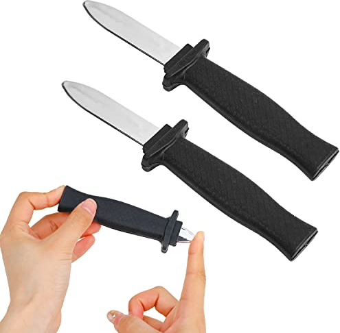 Suloli 2PCS Plastic Fake Dagger Prop Halloween Knife Toy Disappearing Retractable Joke Prank Kit