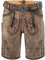 Lederhose kurz Herren | Lederhose Herren braun Wildbock (100% Wildleder) | Trachtenhose mit Gürtel braun Used in Gr. 54