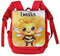 Striefchen® personalisierter Kinderrucksack mit niedlichen Tiermotiven in Aquacolor Optik Biene, Rot