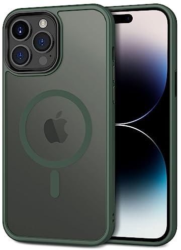 CACOE für iPhone 14 Pro Hülle mit Kameraschutz, Kompatibel mit MagSafe, Stoßfest Kratzfest Magnetisch Rückseite Handyhülle für iPhone 14 Pro Case Transluzente