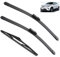 Juego de 3 escobillas de limpiaparabrisas delanteras y traseras compatible con Toyota C-HR CHR 2016-2023, cepillos for ventana de parabrisas de 26+16+14
